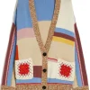 Weekend MaxMara Giorno Patchwork Cotton Cardigan - Multicolour | Knitwear