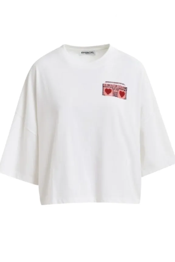 Essentiel Antwerp Hadio Embroidered T-Shirt - Off White | Shirts And Tops