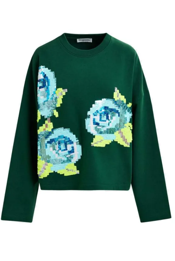 Essentiel Antwerp Hedance Embroidered Sweatshirt - Pink Needle | Shirts And Tops | Knitwear