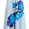 Essentiel Antwerp Hemini Foil Print Skirt - Blue | Suits & Co-Ordinates | Skirts