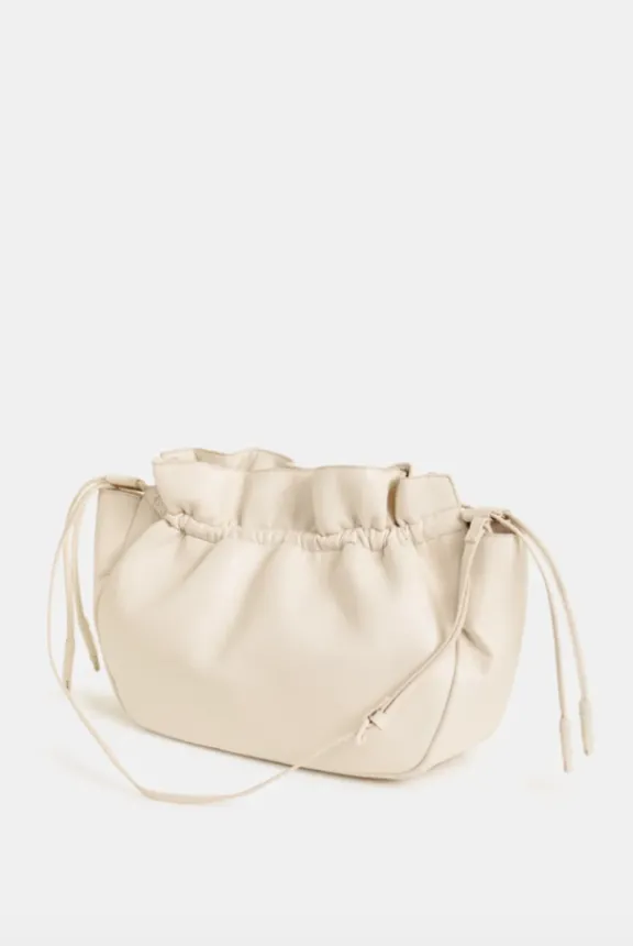 Essentiel Antwerp Hevy Faux Leather Bag- Off White | Bags And Purses