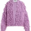 Essentiel Antwerp Hinwood Oversized Loop Stitch Knit - Bellflower | Knitwear | Jackets And Coats