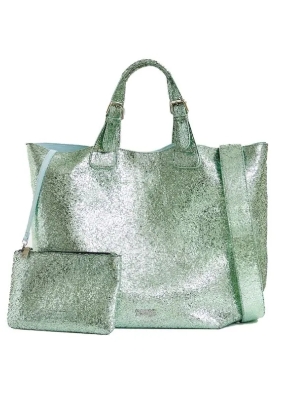 Essentiel Antwerp Hurry Faux Leather Shopper - Neptune Green | Bags And Purses