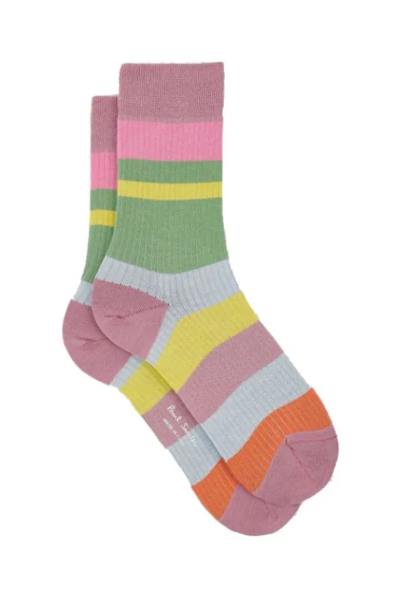 Paul Smith Iggy Ribbed Stripe Socks - Multicolour | Hosiery