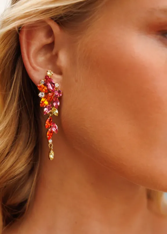 Caroline Svedbom Jasmin Earrings - Gold/Sunset Combo | Jewellery | Gifts