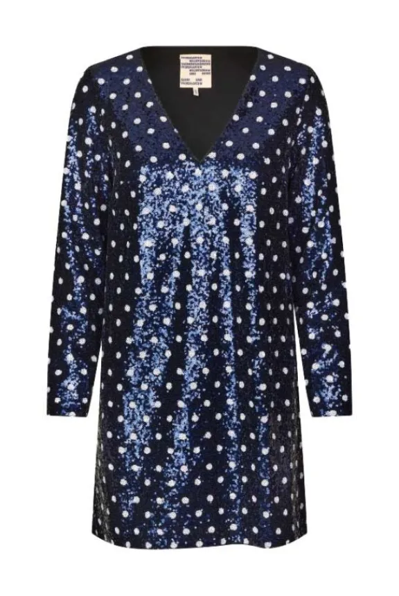 Baum Und Pferdgarten Javona Dress - Blue Dotted Sequin | Dresses