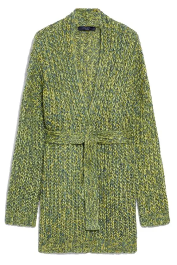 Weekend MaxMara Josef Rib-Knit Mohair Cardigan - Green | Knitwear