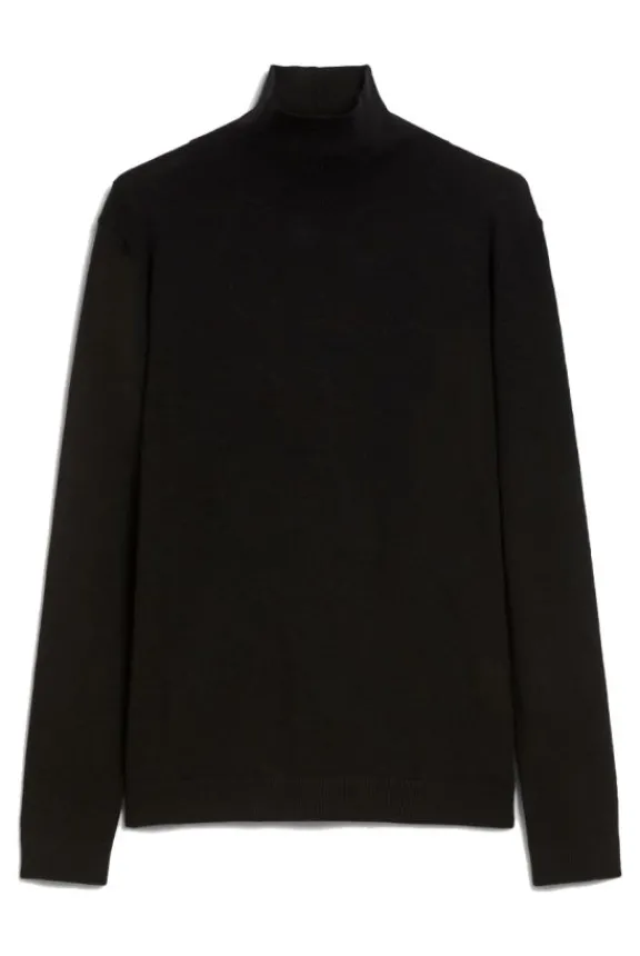 Weekend MaxMara Kiku Silk And Wool Polo-Neck Sweater - Black | Knitwear