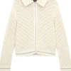 Paul Smith Knitted Zip-Up Cardigan - Cream | Knitwear
