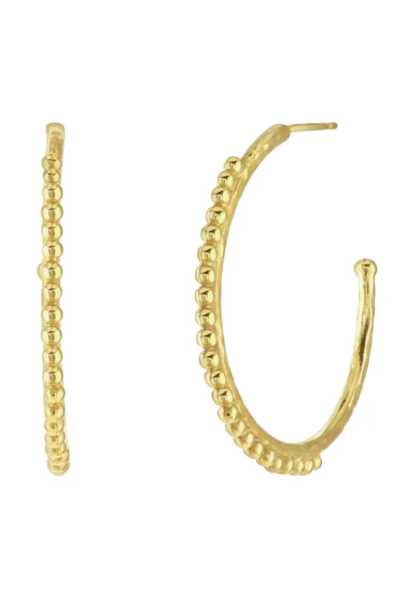 Sophie Harley Large Skinny Bobble Hoops - Gold | Jewellery | Gifts