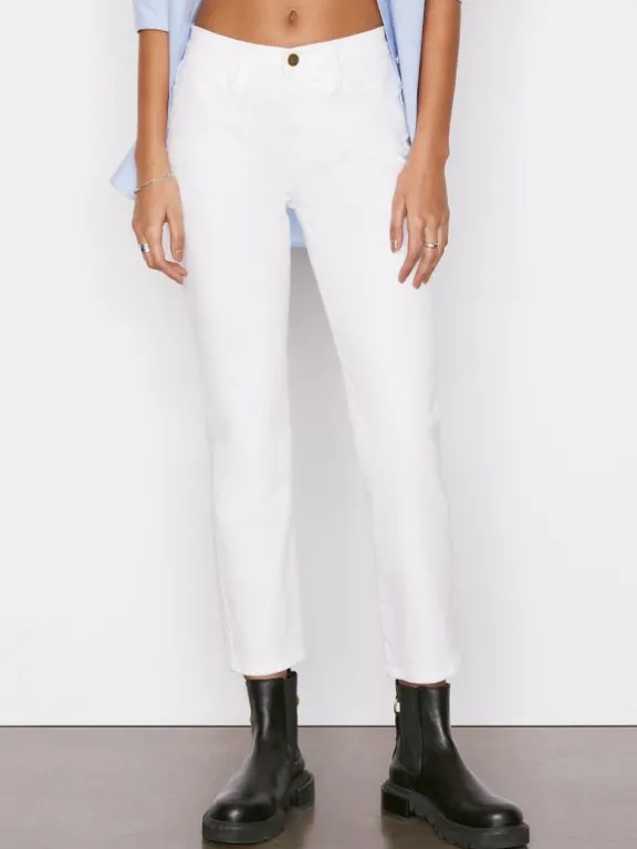 Frame Le High Straight - Blanc | Jeans