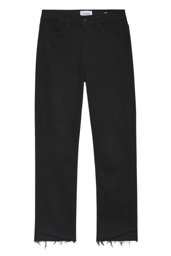 Frame Le High Straight Cascade Hem - Black | Jeans
