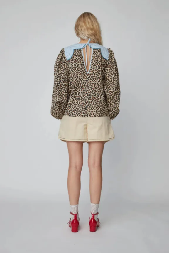 leopard_blouse_with_embro_3.webp Stella Nova Leopard Blouse with Embroidery - Leopard | Shirts And Tops