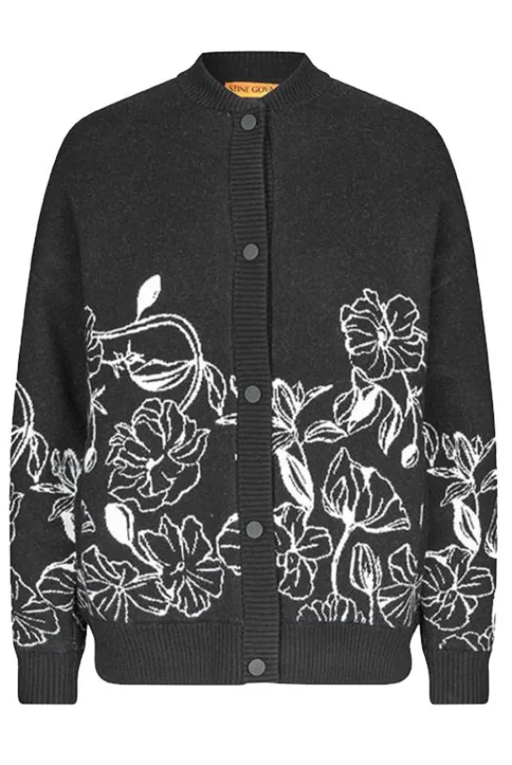 Stine Goya Long Sleeve Cardigan - Eccentric Floral | Knitwear