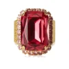 Caroline Svedbom Lydia Cocktail Ring - Mulberry Red + Light Rose | Jewellery | Gifts