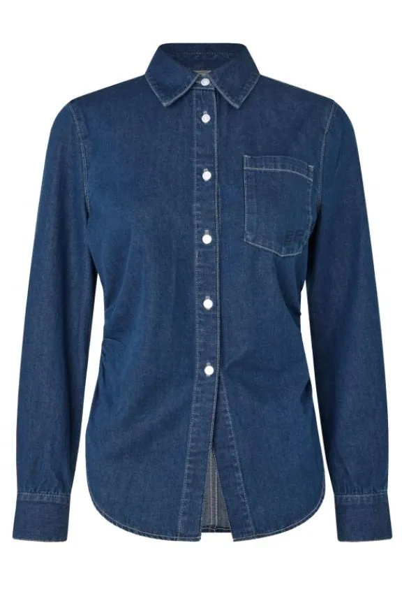 Baum Und Pferdgarten Maria Shirt - Light Worn Denim | Suits & Co-Ordinates | Shirts And Tops