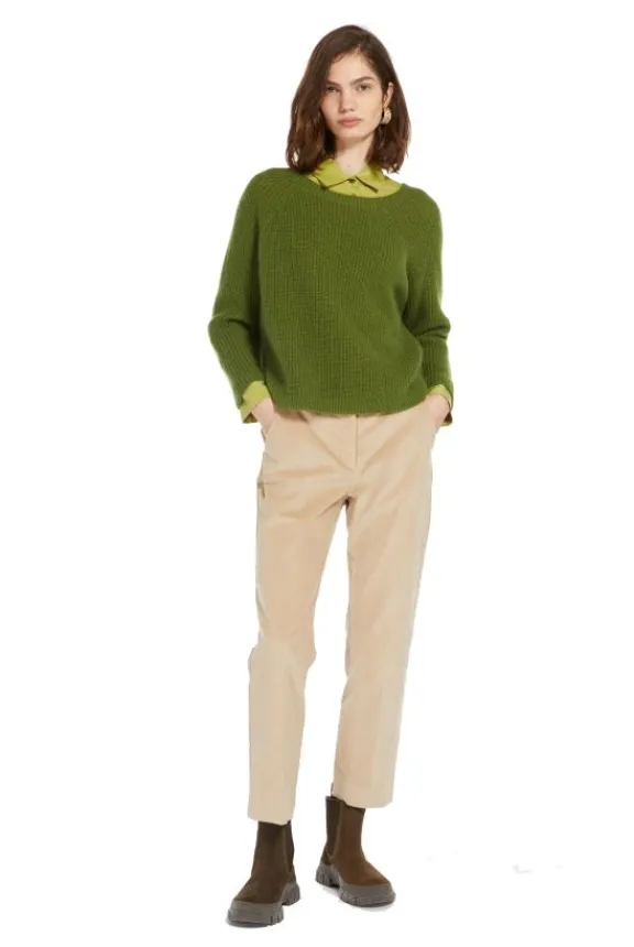 Weekend MaxMara Marruca Corduroy Trousers - Beige | Trousers And Playsuits