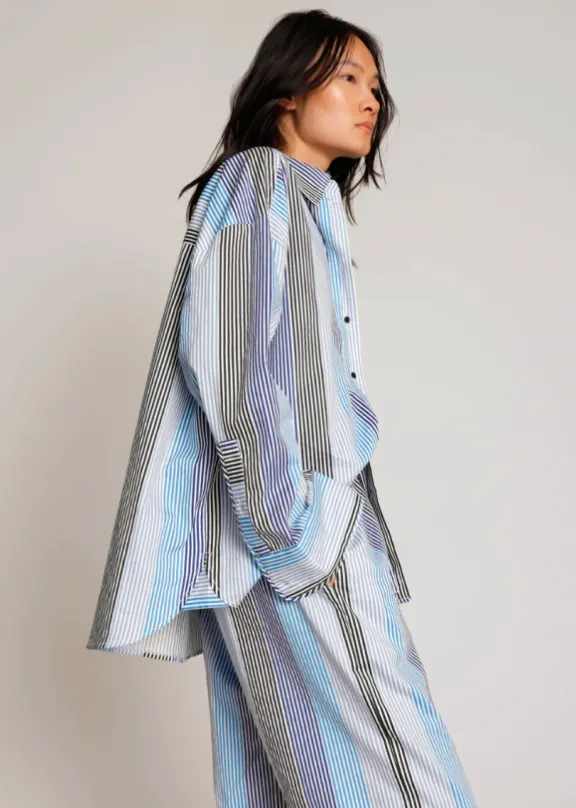 matrimi_cotton_shirt__blu_3.webp Munthe Matrimi Cotton Shirt - Blue | Shirts And Tops