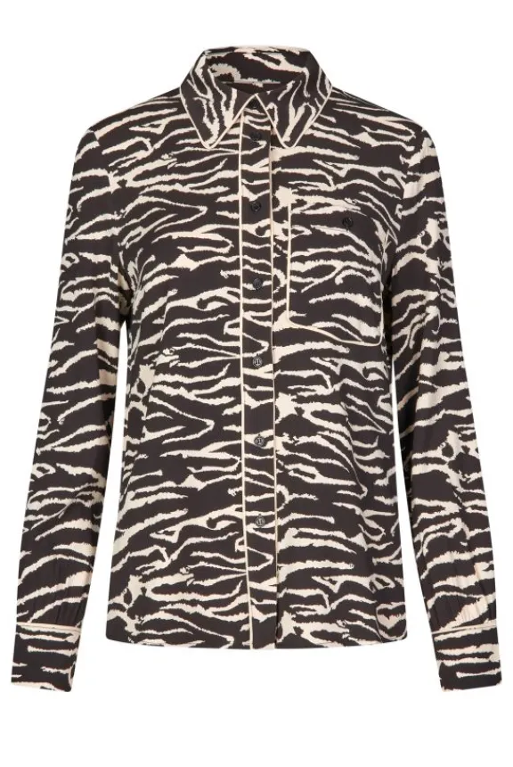 Baum Und Pferdgarten Merci Shirt - Black Whisper Zebra | Suits & Co-Ordinates | Shirts And Tops