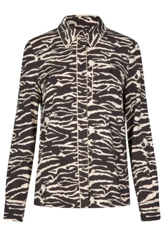 Baum Und Pferdgarten Merci Shirt - Black Whisper Zebra | Suits & Co-Ordinates | Shirts And Tops