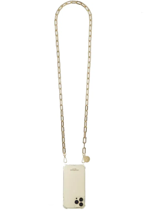 La Coque Française Mia Chain 120cm Resin Gold Carabiners - Gold | Phone Accessories | Gifts