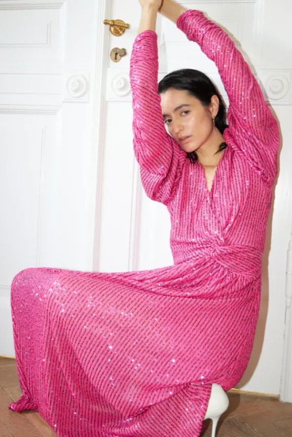 midi_sequin_dress__pale_p_4.webp Stella Nova Midi Sequin Dress - Pale Pink | Dresses
