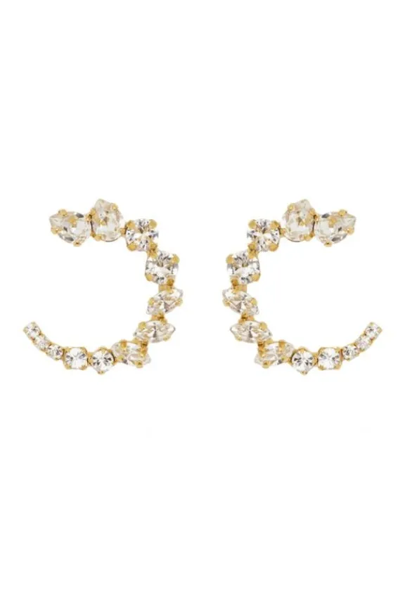Caroline Svedbom Mini Angie Earrings - Gold/Crystal | Jewellery