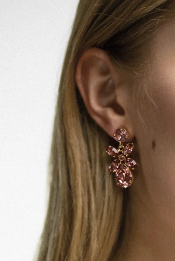 Caroline Svedbom Mini Dione Earrings - Gold/Vintage Rose | Jewellery