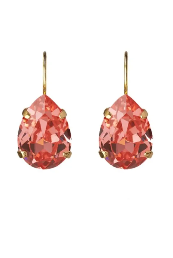 Caroline Svedbom Mini Drop Clasp Earrings - Gold/Rose Peach | Jewellery