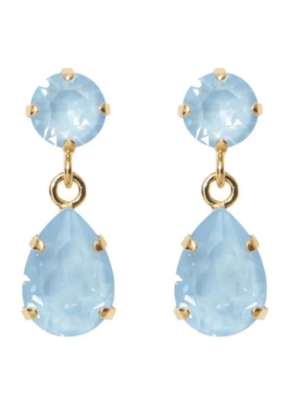 Caroline Svedbom Mini Drop Earrings - Gold/Sky Ignite | Jewellery
