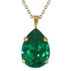 Caroline Svedbom Mini Drop Necklace - Gold/Majestic Green | Jewellery
