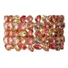 Caroline Svedbom Multi Cuff Bracelet - Gold/Mulberry Red Combo | Jewellery