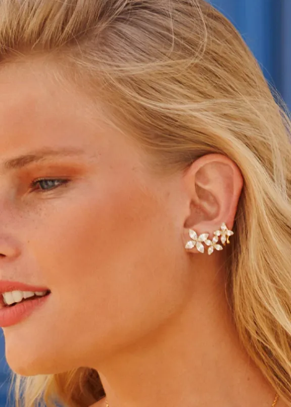 Caroline Svedbom Multi Star Cuff Earrings - Gold/Crystal | Jewellery | Gifts