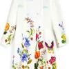 Weekend MaxMara Musica Cotton Jacquard Coat - White | Jackets And Coats