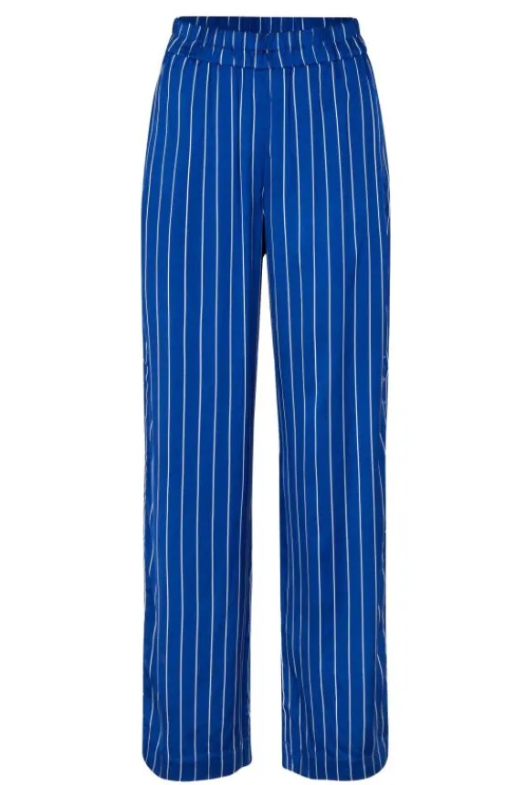 Baum Und Pferdgarten Narine Trousers - Sodalite Blue Pinstripe | Trousers And Playsuits | Suits & Co-Ordinates