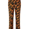 Baum Und Pferdgarten Nenne Trousers - Orange Black Flower | Trousers And Playsuits | Suits & Co-Ordinates
