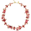 Caroline Svedbom Noora Necklace - Gold/Mulberry Red Combo | Jewellery