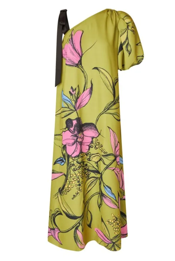 Stine Goya One Sleeve Maxi Dress - Pencil Garden | Dresses