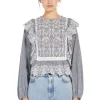 Weekend MaxMara Orazio Gingham Blouse - Navy Vichy | Shirts And Tops