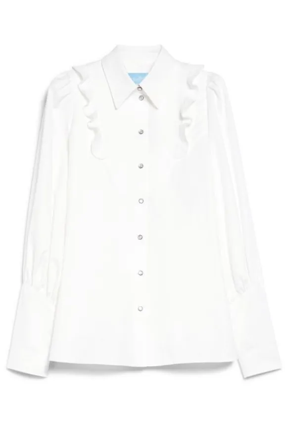 Weekend MaxMara Pancia Ruched Shirt - White | Shirts And Tops
