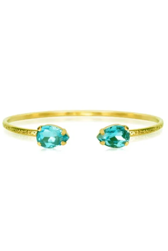 Caroline Svedbom Petite Drop Bracelet - Gold/Aquamarine | Jewellery | Gifts