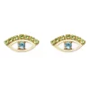 Caroline Svedbom Petite Greek Eye Earrings - Gold/Green Blue | Jewellery