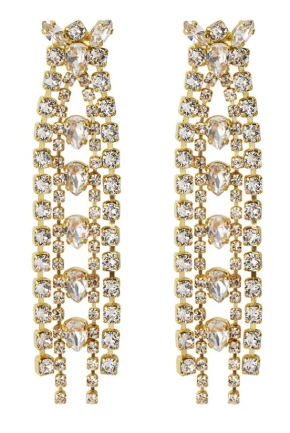Caroline Svedbom Petite Penelope Earrings - Gold/Crystal | Jewellery