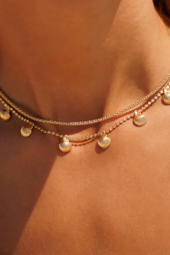 Caroline Svedbom Petite Shell Chocker - Gold | Jewellery | Gifts