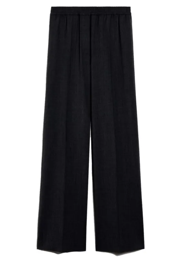 Weekend MaxMara Petra Wool Gabardine Trousers - Black | Trousers And Playsuits