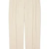 Paul Smith Pinstripe Pleated Tailored Trousrers - Cream | Trousers And Playsuits