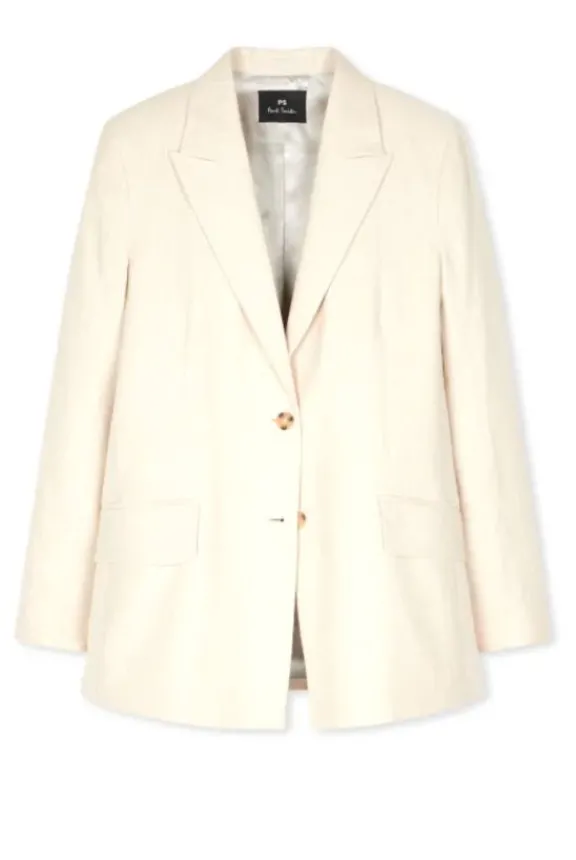 Paul Smith Pinstripe Two-Button Blazer - Cream | Jackets And Coats
