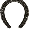 Weekend MaxMara Pontile Bead & Rhinestone Headband - Black | Jewellery | Hats And Gloves