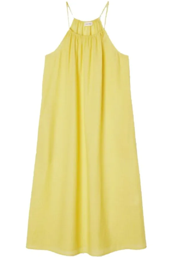 American Vintage Pykoboo Dress - Fluo Yellow Vichy | Dresses