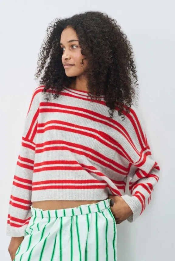 raxow_jumper__heather_gre_3-1.webp American Vintage Raxow Jumper - Heather Grey Strawberry | Knitwear